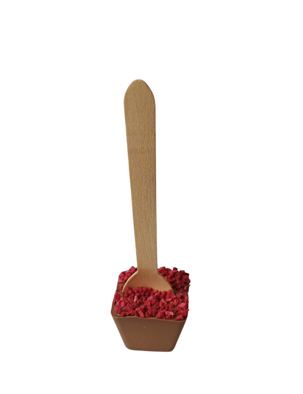 Chocolade lepel Melk - Framboos Chocolade lepel Melk - Framboos